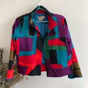 Vintage / retro colorblock jacket S/M